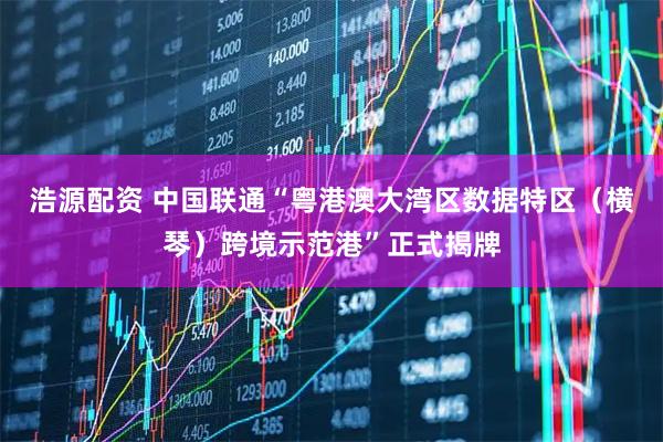 浩源配资 中国联通“粤港澳大湾区数据特区（横琴）跨境示范港”正式揭牌
